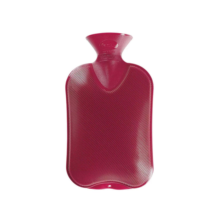 2 Litre Cranberry Double Ribbed Fashy Hot Water Bottle