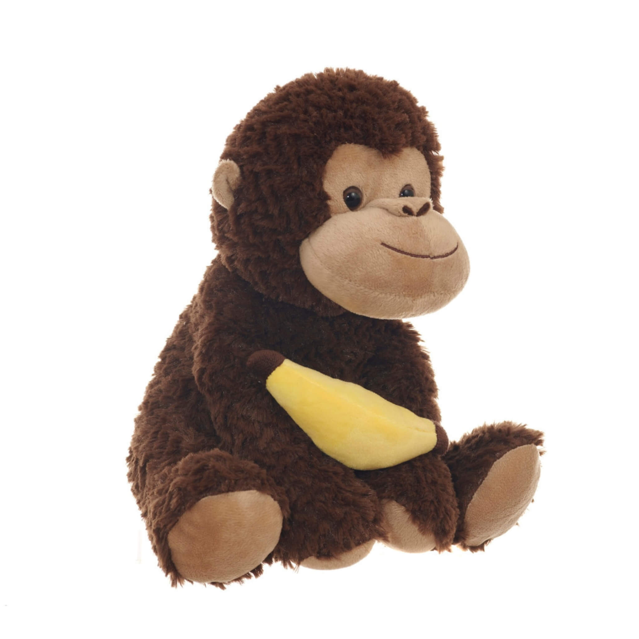 Gorilla with Banana Snuggable Hottie Heatable Animal Toy with Microwavable Pouch