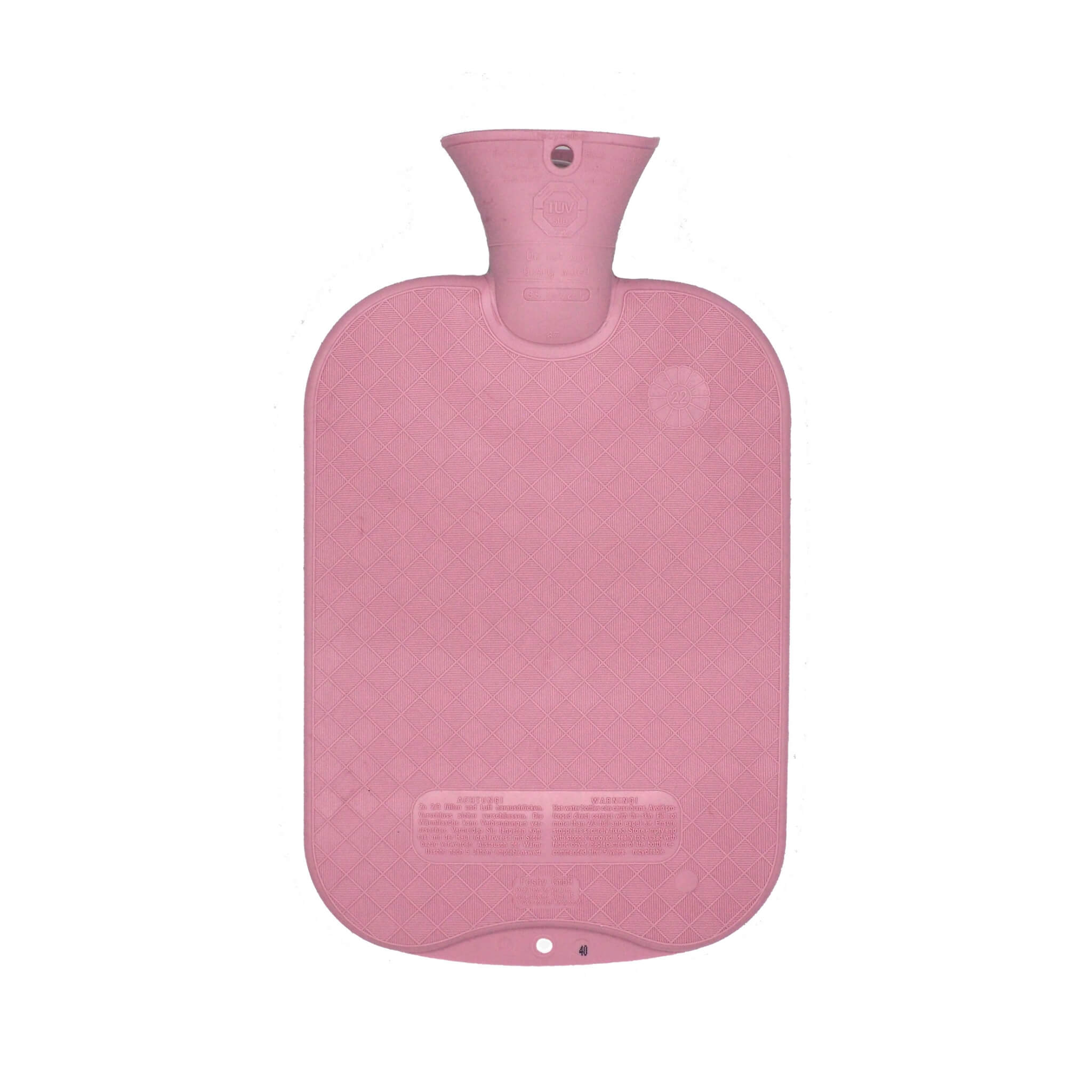 2 Litre Crepe Single Ribbed Fashy Hot Water Bottle