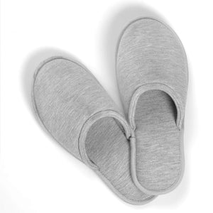 Grey Relaxed Knitted Slippers