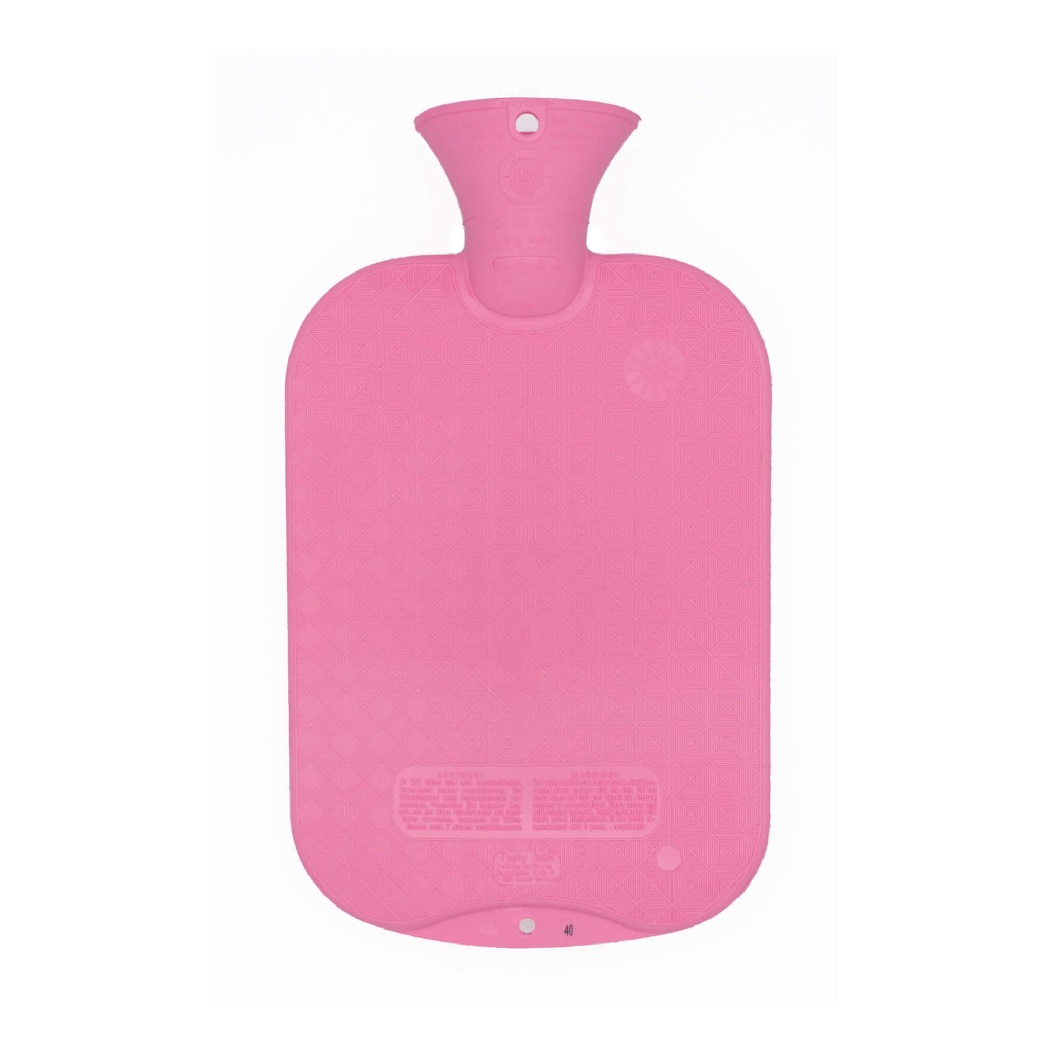 2 Litre Rose Single Ribbed Fashy Hot Water Bottle