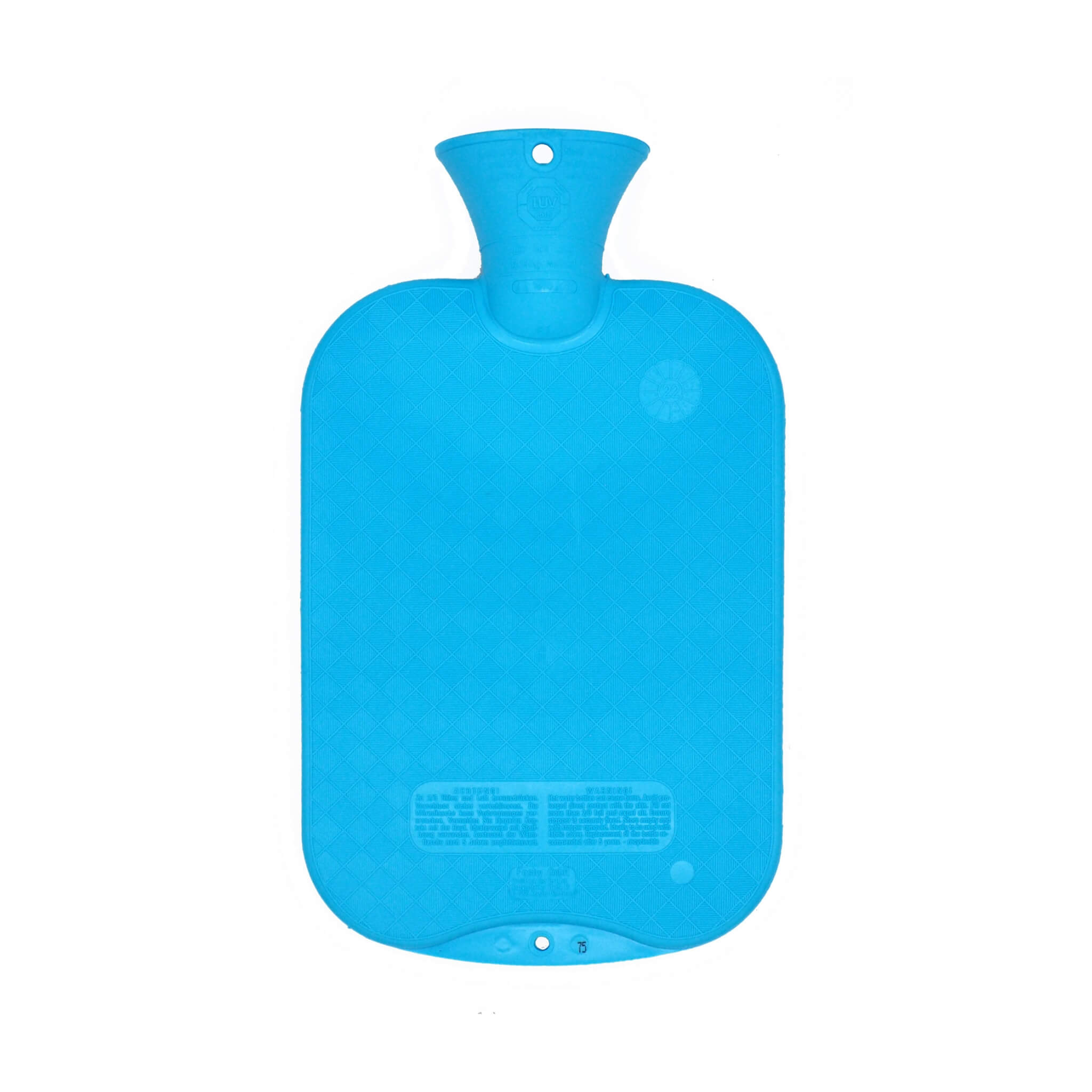 2 Litre Turkish Blue Single Ribbed Fashy Hot Water Bottle